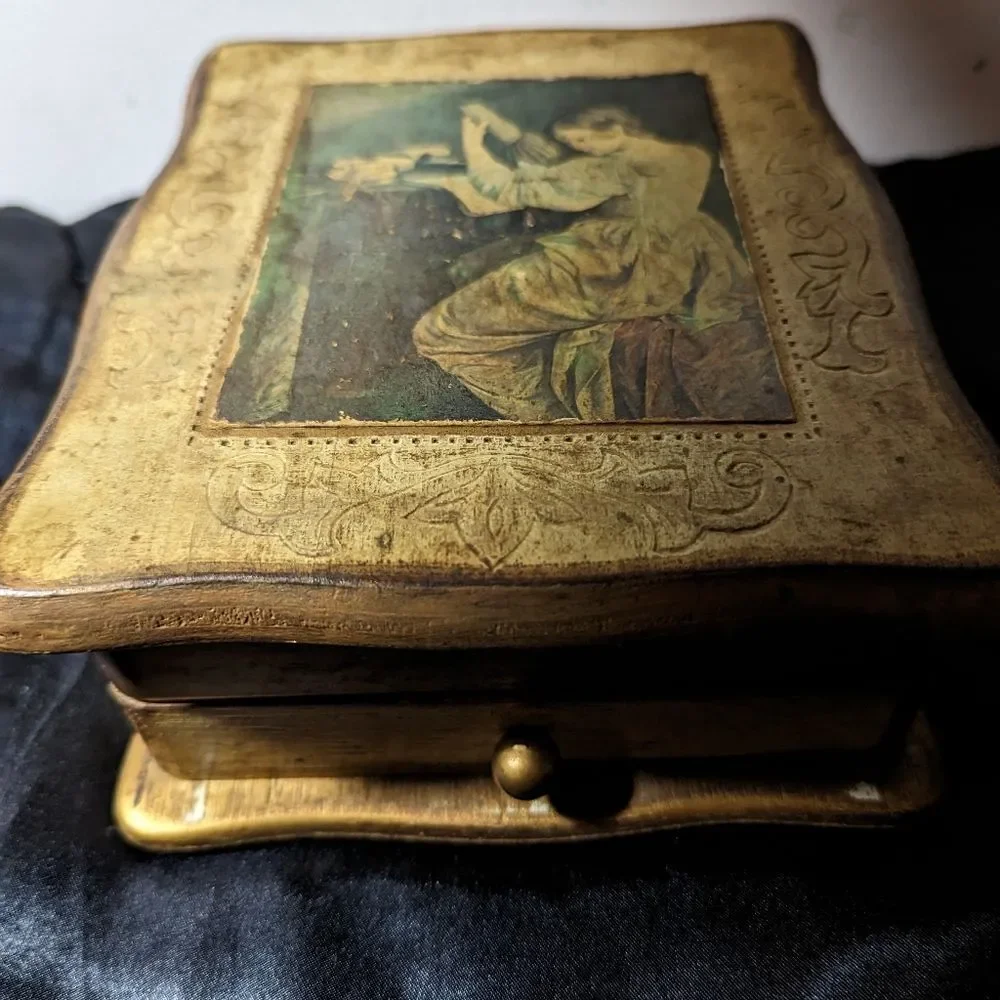 Vtg 60's Jewelry Box Dr Zhivago Laura's Theme Mele The Lute Player